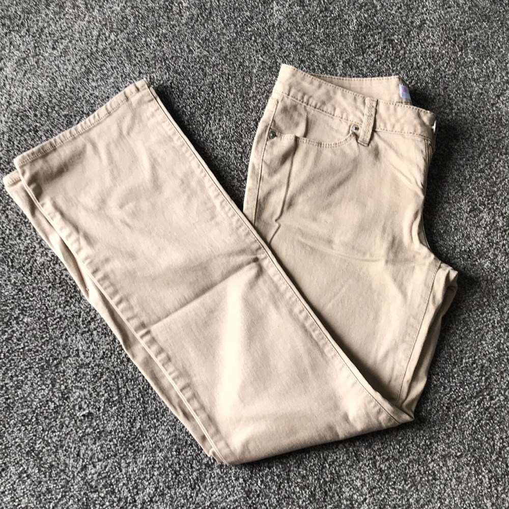 Size 9 khaki boot leg pants worn once
